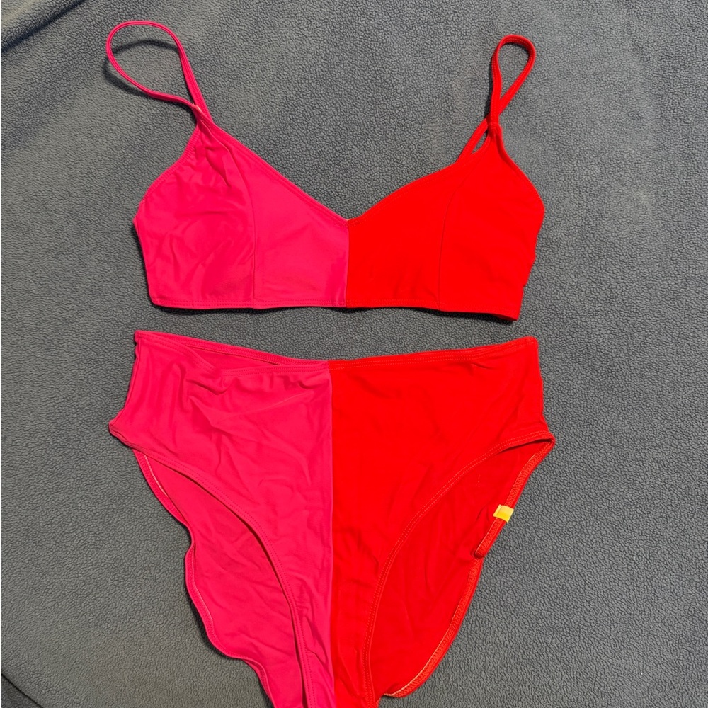 Summersalt Bold Pink and Red Bikini